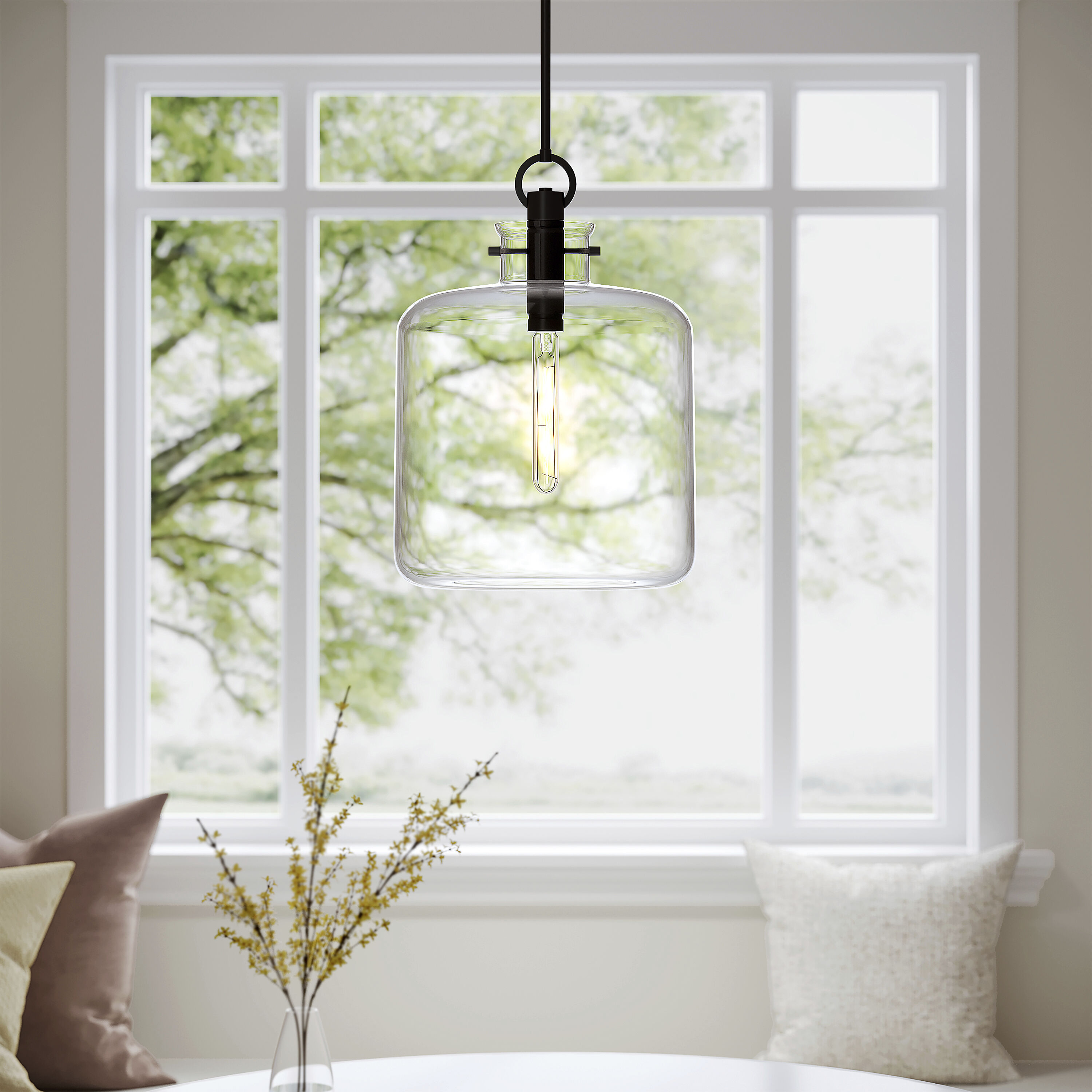 Hayloft 1 Light 14.2 inch Matte Black Pendant Ceiling Light